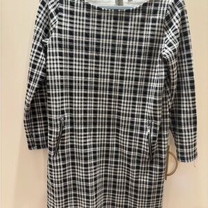 GAP Black and White Plaid Dress